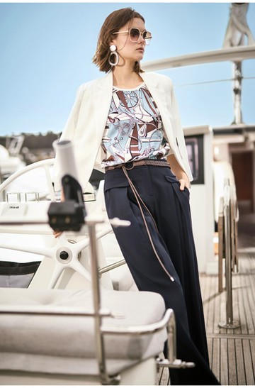 個性休閒裝飾翻蓋口袋寬管褲