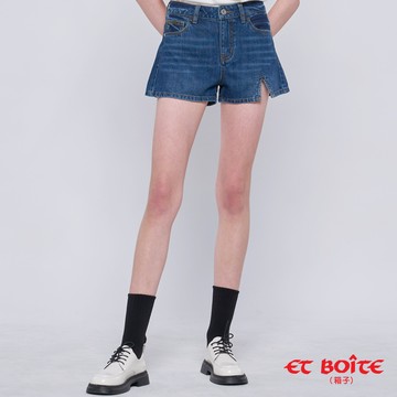 【8折▿】無彈單側開衩丹寧短褲 -  BLUE WAY ET BOîTE 箱子