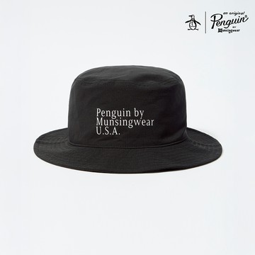 【Munsingwear 企鵝】男款黑色城市休閒高爾夫搭配防曬漁夫帽 MGVP0103