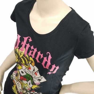 エドハーディ　edhady ラメストーン　キラキラ　薔薇　半袖　tシャツ エドハーディ edhady ラメストーン キラキラ 薔薇 半袖 tシャツ