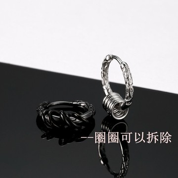 男士耳環 耳環2020年新款潮男士耳釘女生黑色圓圈耳圈單只個性潮人耳飾 【CM166】