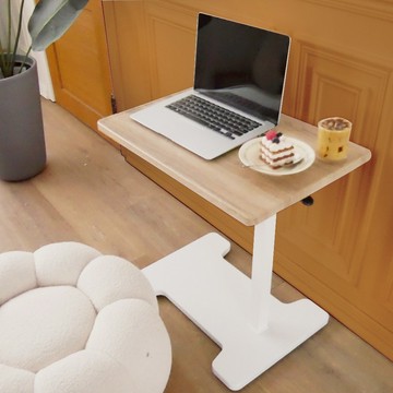 邊桌 升降邊桌 升降桌 PVC 防潑水 漂流木色 MIT台灣製【52204-5NA】Tasteful 特斯屋