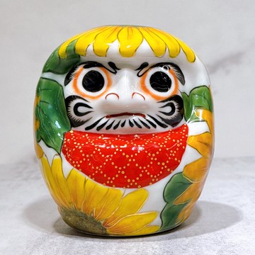 【葵耀福達】日本清水燒達摩 | 色繪 向日葵 小號