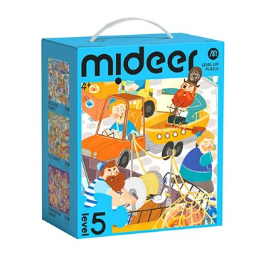 【拼圖貓】mideer - 進階式拼圖-快樂市集(LEVEL5) MD-1647