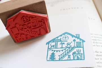 有煙囪的房子 印章