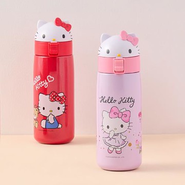 Hello Kitty 造型彈跳保溫杯第二代600ml-兩色可選 KT-T600A
