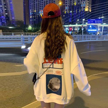 2020年新款早秋裝上衣外套小子網紅寬松韓版抖音慵懶風衛衣春秋