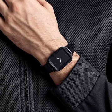 北歐簡約方型真皮腕錶 40mm 三色-灰皮、棕色、黑色 棕色