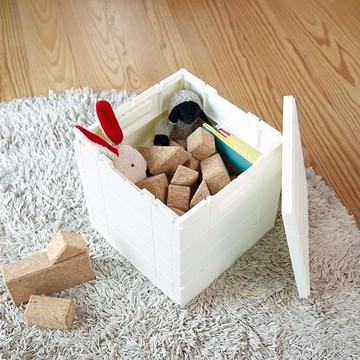 Grid格子磚可堆疊摺疊收納椅-20L 綠