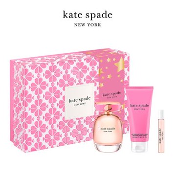 KATE SPADE桃氣甜心淡香精禮盒(淡香精100ml+身體乳100ml+香水筆7.5ml.附紙袋)