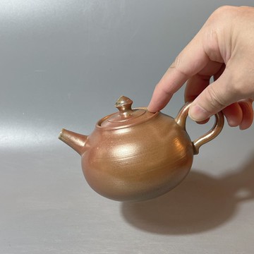 柴燒古樸落灰金彩茶壺 / 小平凡手作