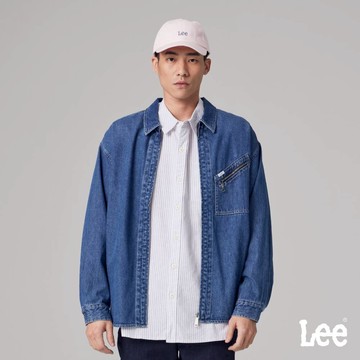Lee 牛仔長袖襯衫 男 MODERN 中藍洗水 LB308004846