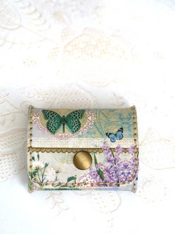 手縫皮革零錢包