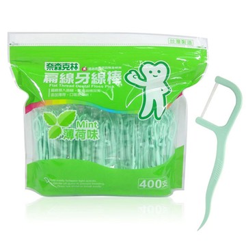 奈森克林 扁線牙線棒(薄荷)400支