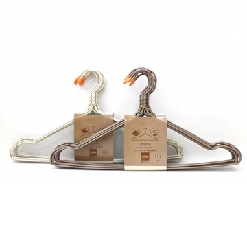 【UdiLife】小鐵/帥帥浸塑鐵衣架-10入