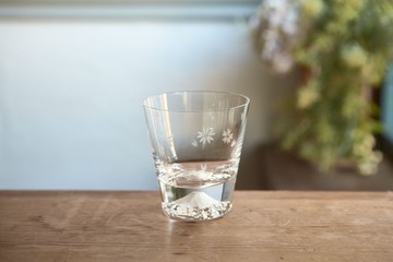 日本田島硝子 日本製富士山雕花威士忌杯 富士山杯-櫻花款