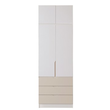 直人木業-RJ北歐奶油風高被櫥開門三抽衣櫃80公分