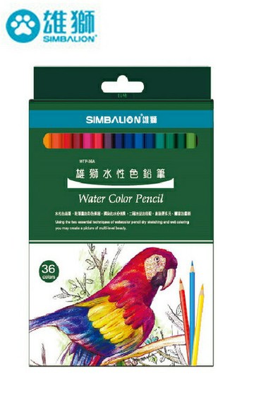 雄獅水性色鉛筆紙盒36色組  WTP-36A【APP滿額下單10%點數(單一帳號最高1000點)】9/30止