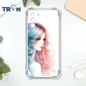 TRON 三星 S21 FE 5G 不愛笑的女孩 四角防摔 軟殼 手機殼