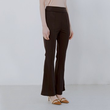 free cut 修身剪裁高腰喇叭褲  #T00162