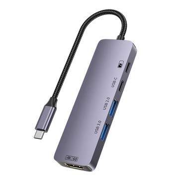 type-c擴展塢hdmi高清4K60投屏轉換usb3.0分線器hub筆記本集線器【Snowbelle優選】
