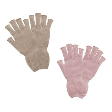 日本製【CERVIN】絲綢露指保暖手套