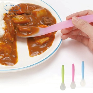 【太曼妮】Marna 日本品牌寶寶副食品矽膠湯匙/嬰幼兒副食品矽膠湯匙 (三色任選)K-600