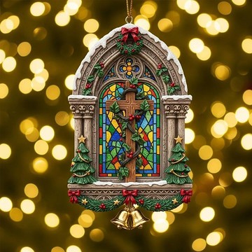 洛陽牡丹 聖誕耶穌吊墜聖誕樹裝飾掛件2D平面亞克力耶穌聖誕掛飾