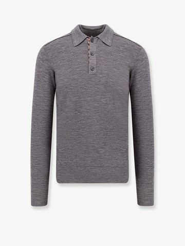 Mélange wool polo shirt - BURBERRY - gender_Man