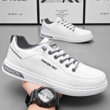 發型師夜店個性時尚板鞋男冬季透氣增高小白潮鞋潮流百搭休閑白鞋