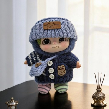 ⭐台灣出貨⭐ 新款僅娃衣四代WAKUKU的手工世界盲盒哇庫庫公仔搪膠可愛毛衣包包套裝