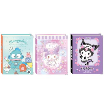 三麗鷗 26孔精裝活頁夾-人魚漢頓/粉紫酷洛米/紫酷洛米