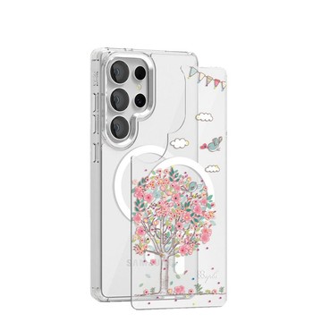 Samsung S26/S25/S24系列 可拆式磁吸片材彩鑽手機殼-相愛