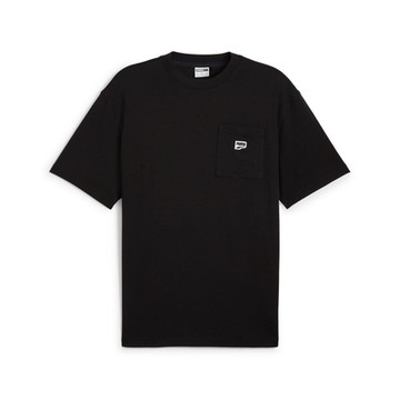 PUMA 彪馬 男女短袖上衣-黑色 流行系列Downtown-62675801