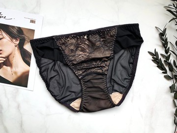 邂逅・法式蕾絲・低腰高衩三角褲・台灣製