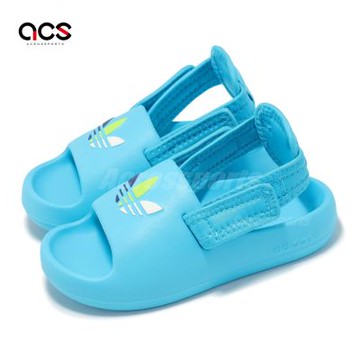 adidas 涼鞋 adiFom Adilette I 小童 小朋友 藍 魔鬼氈 涼拖鞋 愛迪達 JP5531