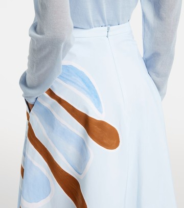 Dorothee Schumacher Floral cotton-blend midi skirt