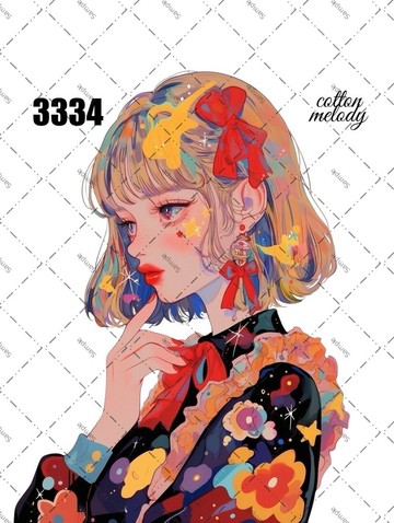 original sticker no.3334 人物貼紙 原創貼紙 原創人物貼紙 裝飾貼紙 cotton melody