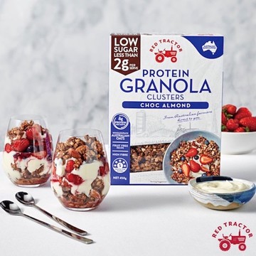 Red Tractor紅色拖拉機 | 低糖烘烤堅果穀物燕麥片(巧克力杏仁)(450g)(3包入)