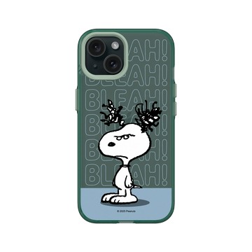 iPhone 15 Clear 憂墨綠 - 史努比 Snoopy - 不開心