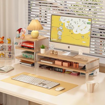 電腦增高架顯示器托架墊高底座臺式支架桌面收納架子辦公桌置物架