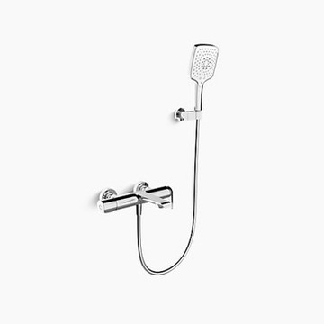 Avid 壁掛式浴缸與淋浴龍頭 (鍍鉻)