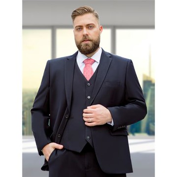 大碼商務加肥胖子男士西服套裝