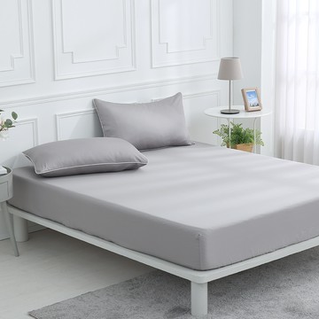 【床包枕套組】300織長絨棉床包枕套組 / 銀杏灰 / 時光漫旅 / 網路限定 / DON