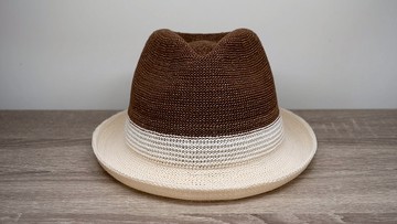 雙色簡約爵士帽-可可煉乳 針織帽 紙線編織 可水洗 台灣製