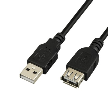 Bravo-u USB 2.0 A公對A母延長線(黑-0.8米)