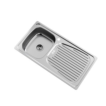 SUS304不銹鋼水槽工程款廚房防濺帶板外貿廚房水槽帶板水槽盆[DD160109]