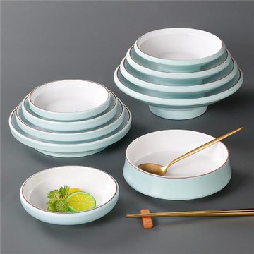 臺德密胺餐具盤子商用酒店飯店深盤湯盤仿瓷餐盤菜盤冷菜碟涼菜盤