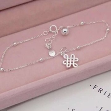 925純銀手鍊 手環-民族風鏤空中國結情人節生日禮物女飾品73dp175【獨家進口】【米蘭精品】