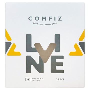 Comfiz 康菲 成人立體V型醫療口罩  焦糖奶茶  1套  30片